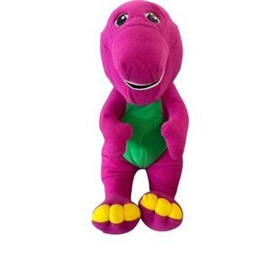 Playskool Barney Talking Plush Dinosaur 17 in Working Vintage Purple Works 1996